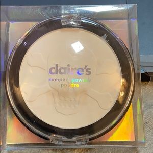Claire’s France Skull White Punk/Goth Compact Powder Punk Rock Metal Horror